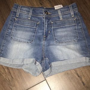 LEVI’S high waisted jean shorts